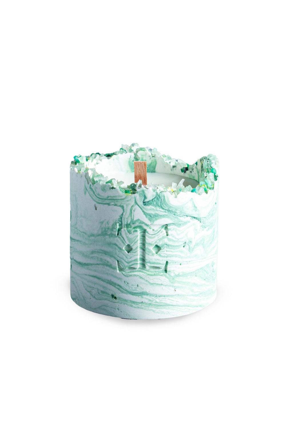 Esti Living-Mystic Green Taşlı Küçük Boy Mum-Mum-2-Milagron.com