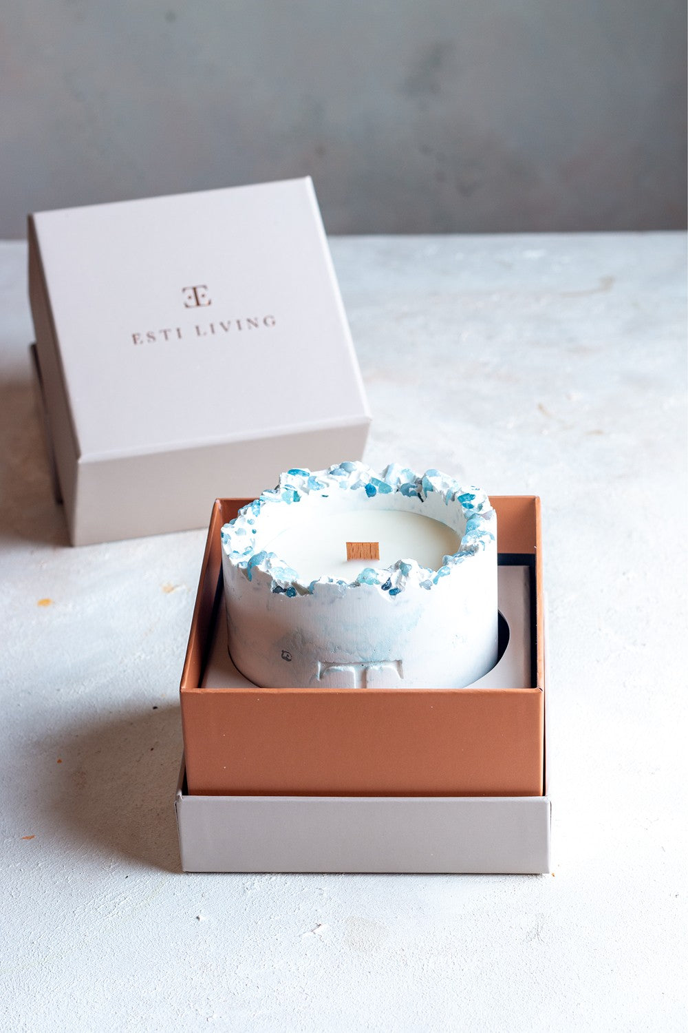 Esti Living-Ocean Wave Taşlı Büyük Boy Mum-Mum-2-Milagron.com