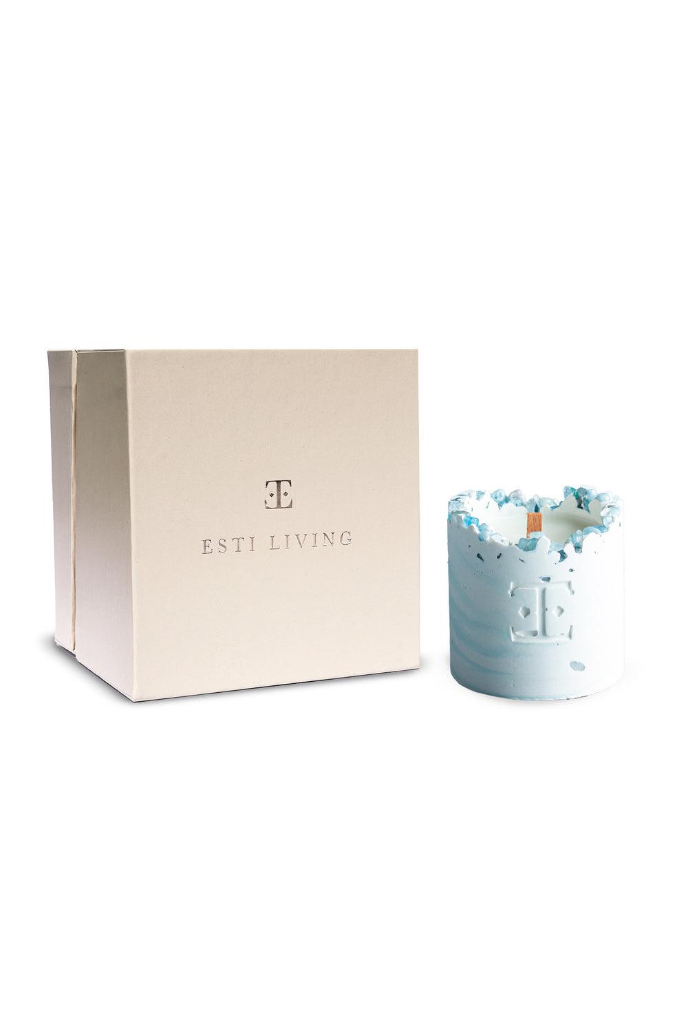 Esti Living-Ocean Wave Taşlı Küçük Boy Mum-Mum-3-Milagron.com