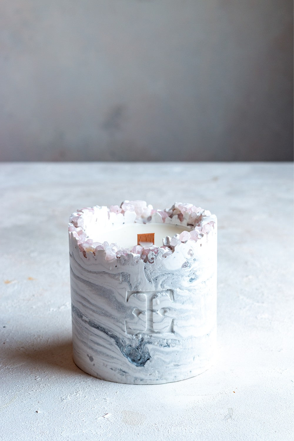 Esti Living-Silver Glow Taşlı Büyük Boy Mum-Mum-1-Milagron.com