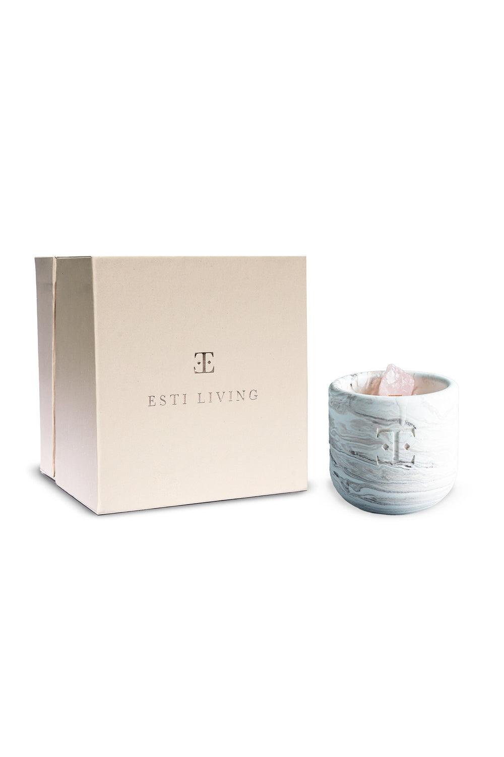 Esti Living-Silver Glow Taşlı Büyük Boy Mum-Mum-3-Milagron.com