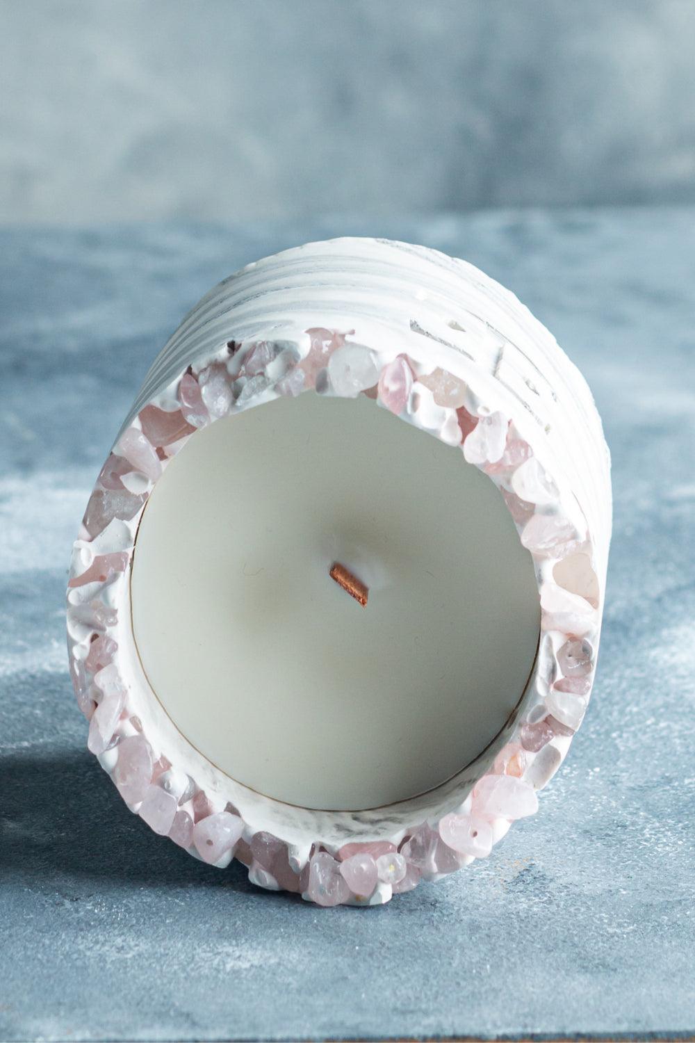 Esti Living-Silver Glow Taşlı Küçük Boy Mum-Mum-1-Milagron.com