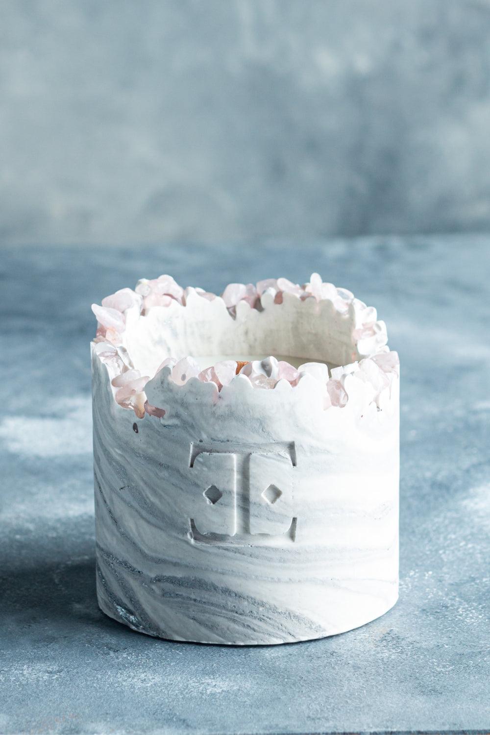 Esti Living-Silver Glow Taşlı Küçük Boy Mum-Mum-4-Milagron.com