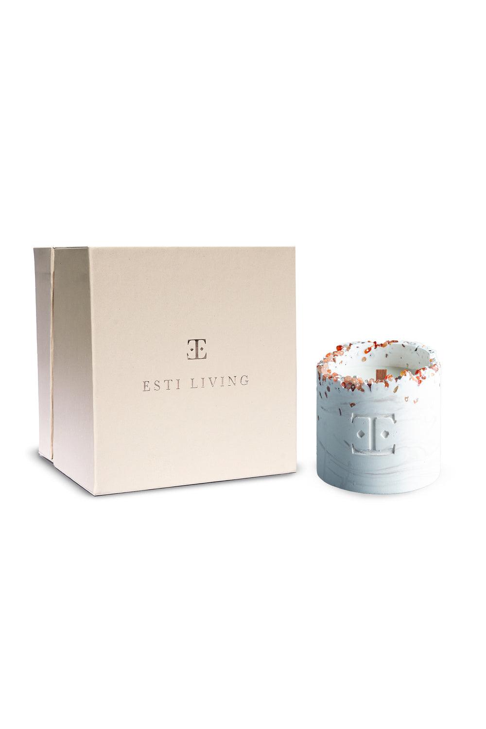 Esti Living-Sun & Fig Taşlı Küçük Boy Mum-Mum-3-Milagron.com