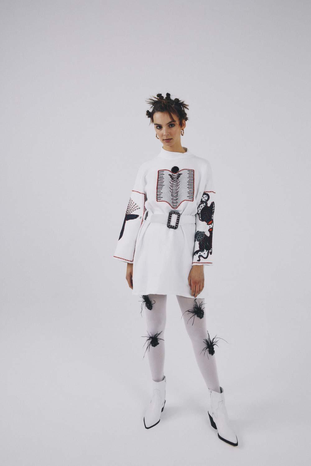 Eudoimonia-Altitud Sporty Patterned Dress-Elbise-1-Milagron.com