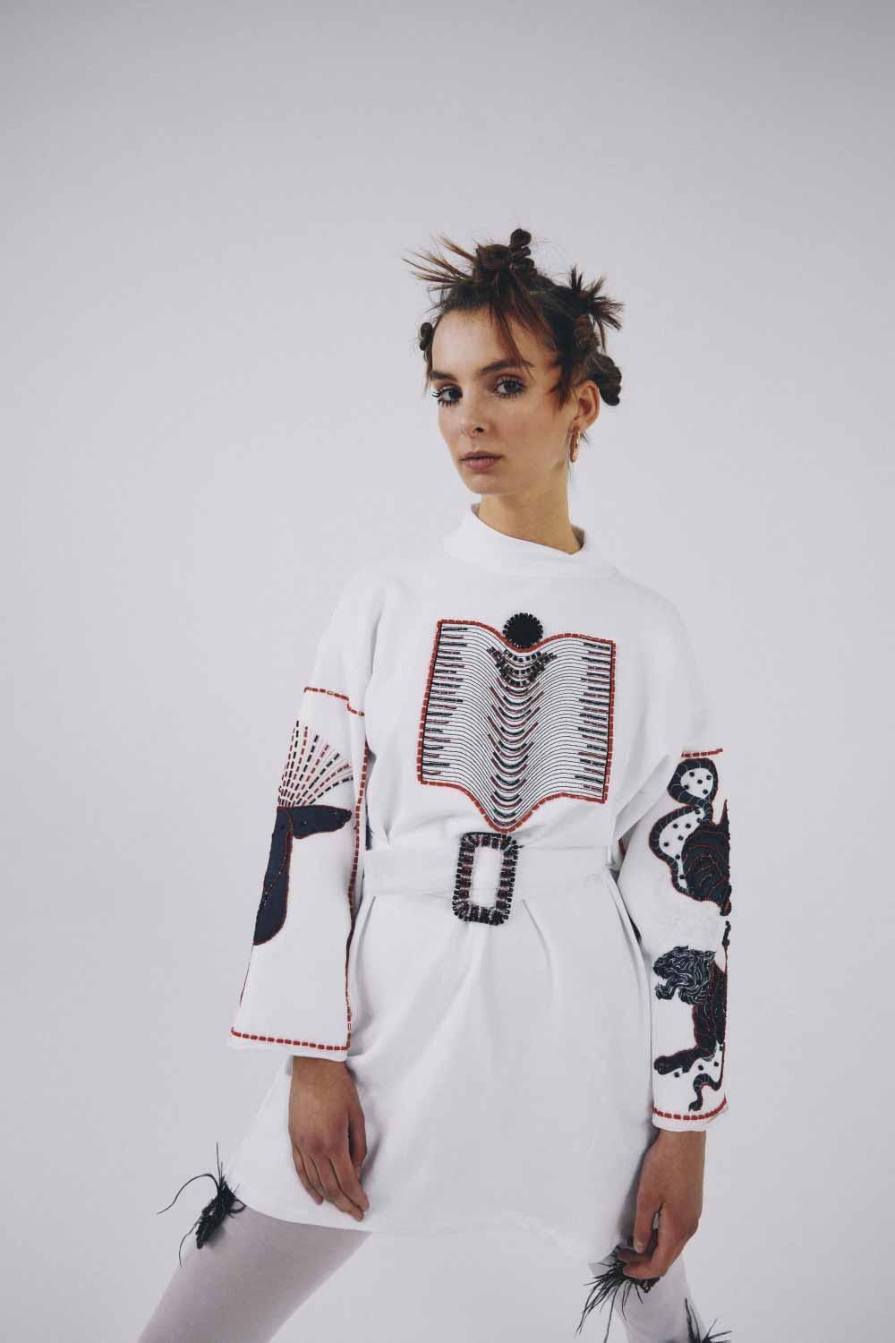 Eudoimonia-Altitud Sporty Patterned Dress-Elbise-5-Milagron.com