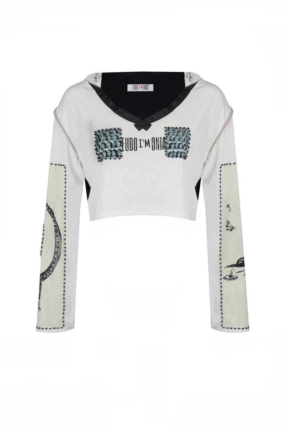 Eudoimonia-Capitalism Velvet Hoodie V-neck-Sweatshirts & Hoodies-4-Milagron.com