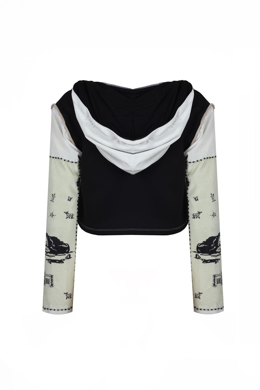 Eudoimonia-Capitalism Velvet Hoodie V-neck-Sweatshirts & Hoodies-7-Milagron.com