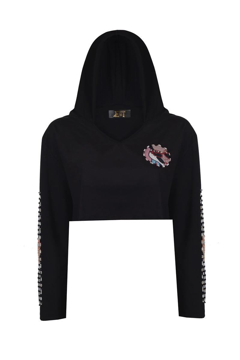 Eudoimonia-Charm Card V Neck Sweatshirt-Sweatshirts & Hoodies-1-Milagron.com