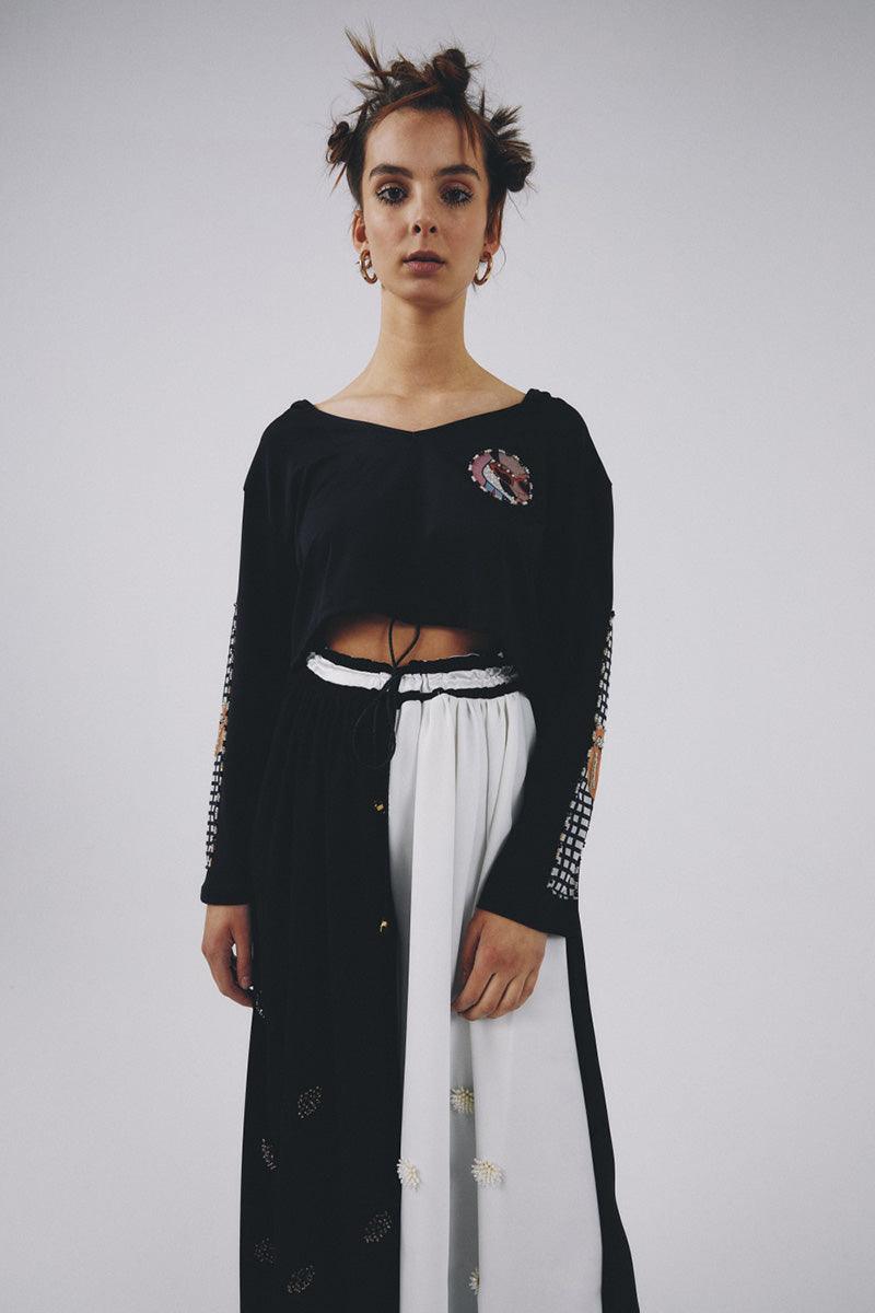 Eudoimonia-Charm Card V Neck Sweatshirt-Sweatshirts & Hoodies-3-Milagron.com