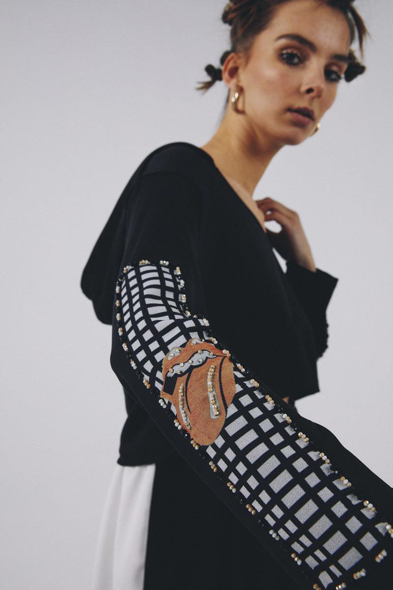 Eudoimonia-Charm Card V Neck Sweatshirt-Sweatshirts & Hoodies-4-Milagron.com