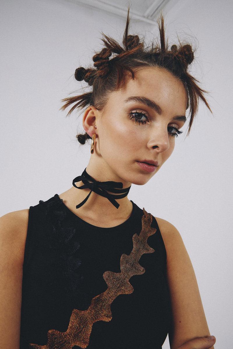 Eudoimonia-Daimon Halter Neck Crop-top-Top-1-Milagron.com