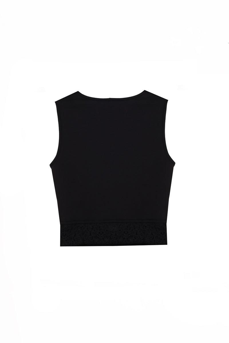 Eudoimonia-Daimon Halter Neck Crop-top-Top-6-Milagron.com