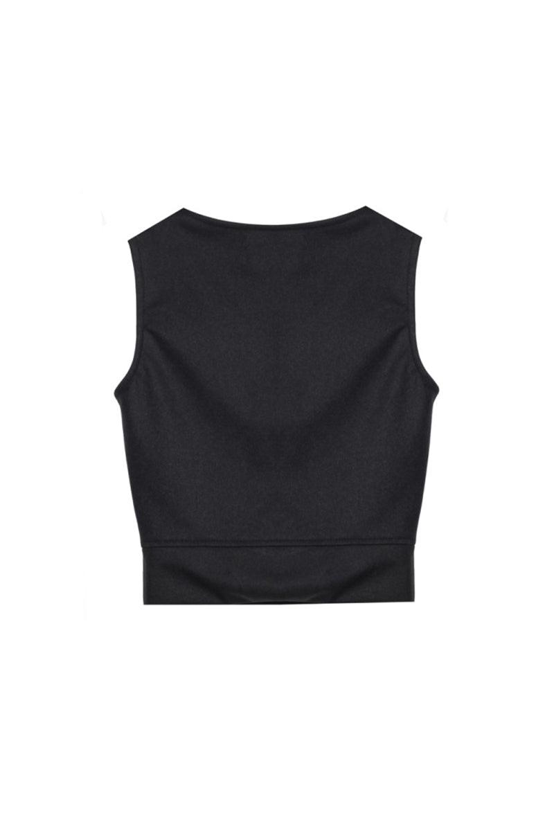 Eudoimonia-Discoball Myriad Reflector Crop Top-Top-2-Milagron.com