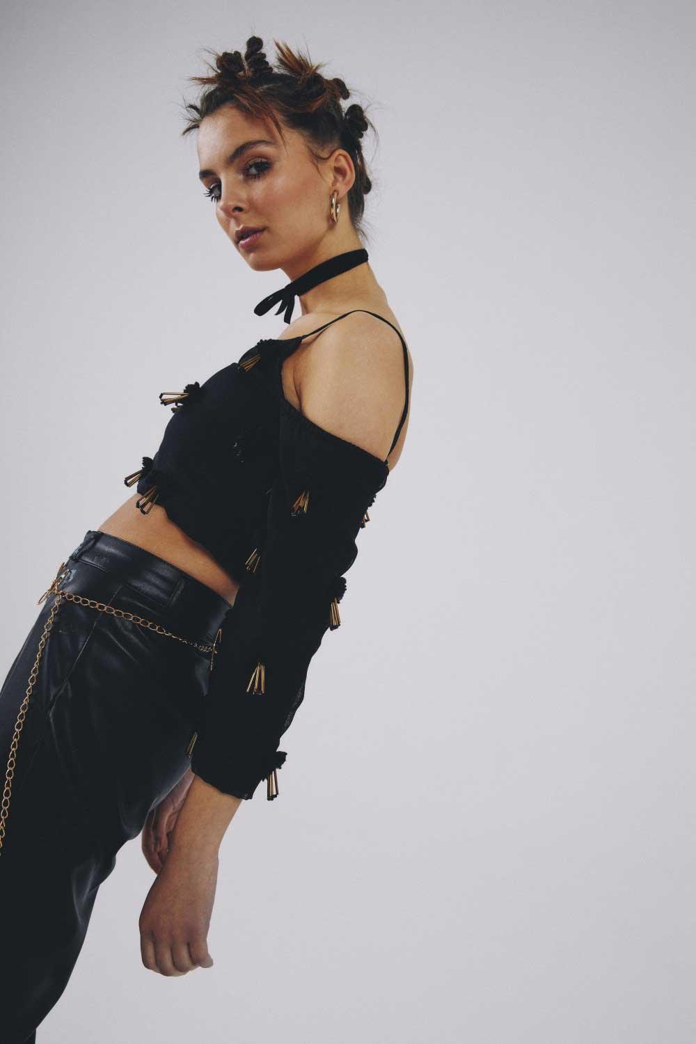 Eudoimonia-Fuchsia Keten Crop Top-Top-6-Milagron.com