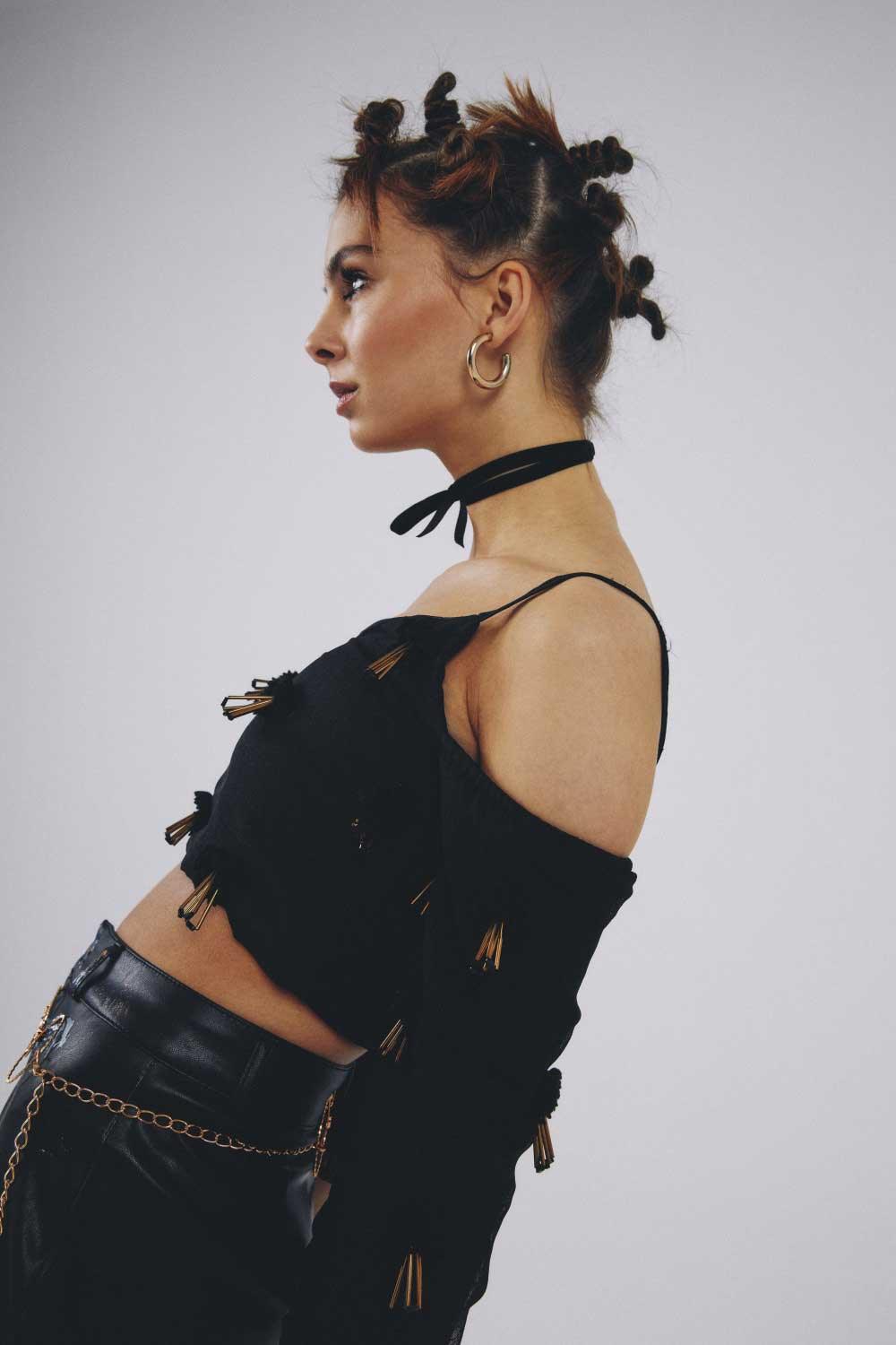 Eudoimonia-Fuchsia Keten Crop Top-Top-7-Milagron.com