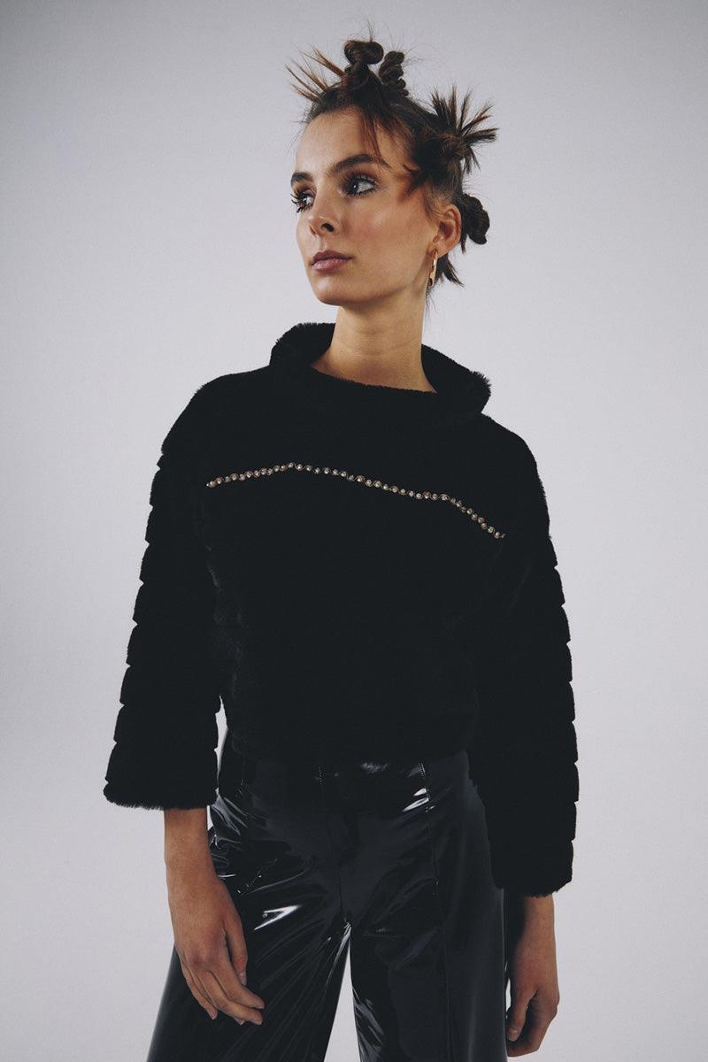 Eudoimonia-Holosen Crop Top-Kazak & Triko-3-Milagron.com