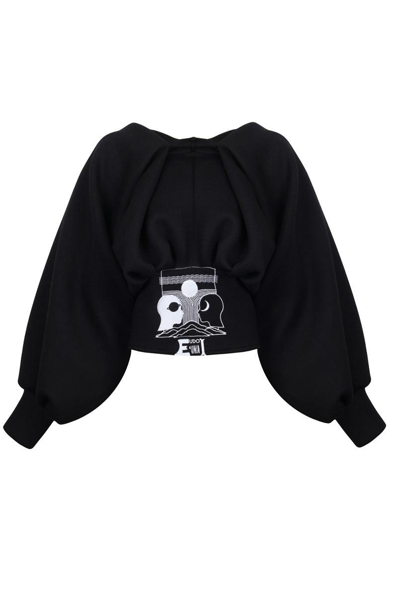 Eudoimonia-Psykhe Scuba Sweat Crop-Top-2-Milagron.com