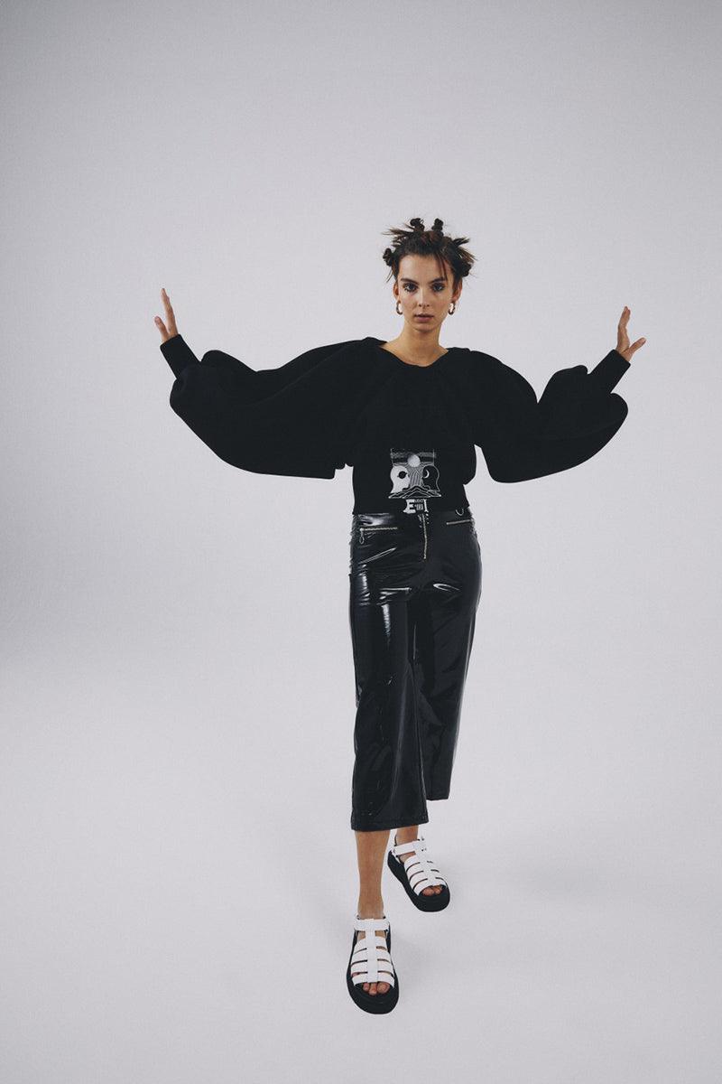 Eudoimonia-Psykhe Scuba Sweat Crop-Top-3-Milagron.com