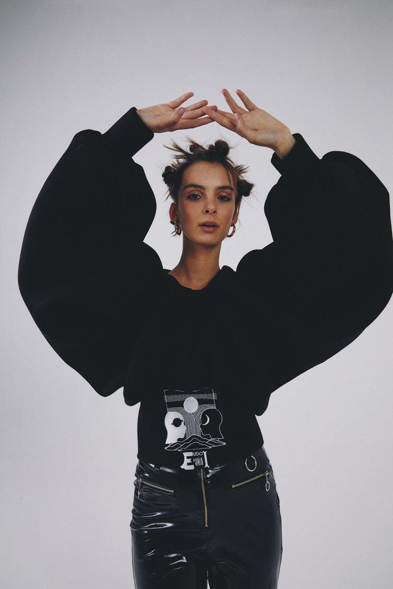 Eudoimonia-Psykhe Scuba Sweat Crop-Top-5-Milagron.com