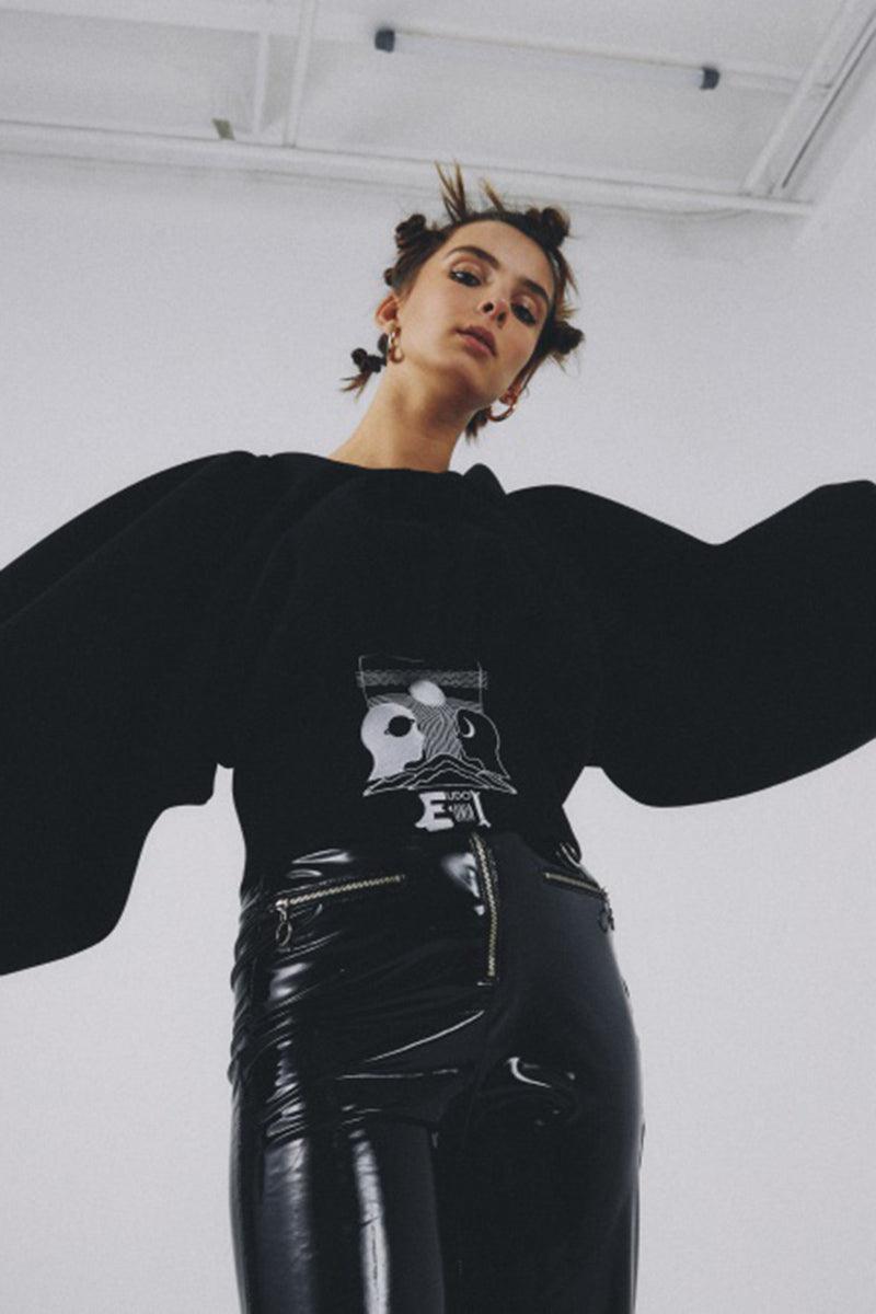 Eudoimonia-Psykhe Scuba Sweat Crop-Top-6-Milagron.com