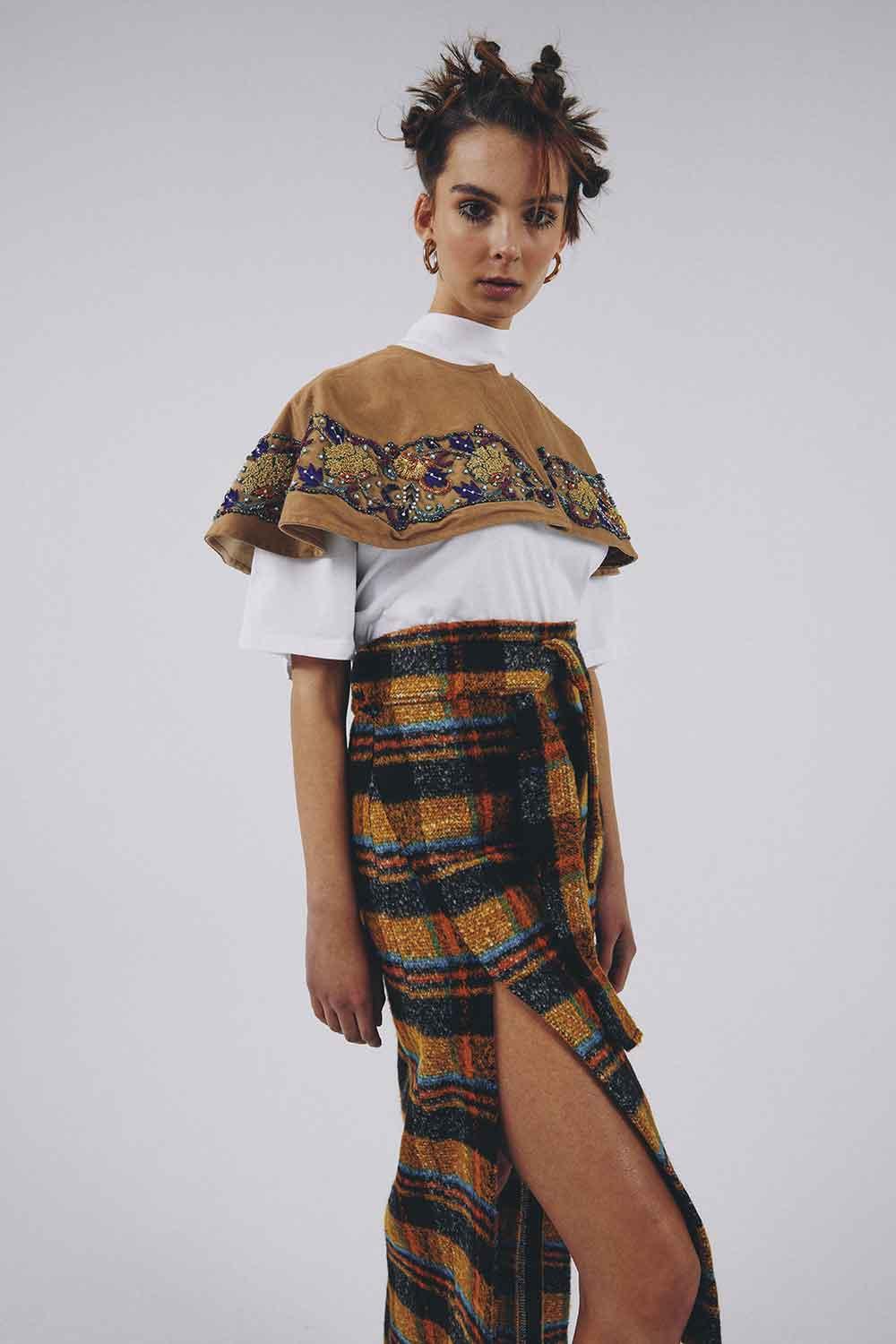 Eudoimonia-Sense Of Belonging Derin Yarık Yırtmaç Etek-Etek-3-Milagron.com