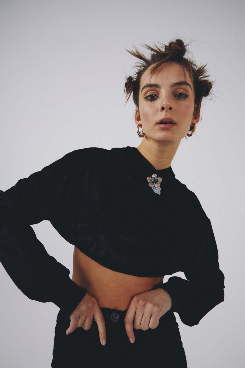 Eudoimonia-Smooth Kadife Crop T-shirt-Sweatshirts & Hoodies-1-Milagron.com