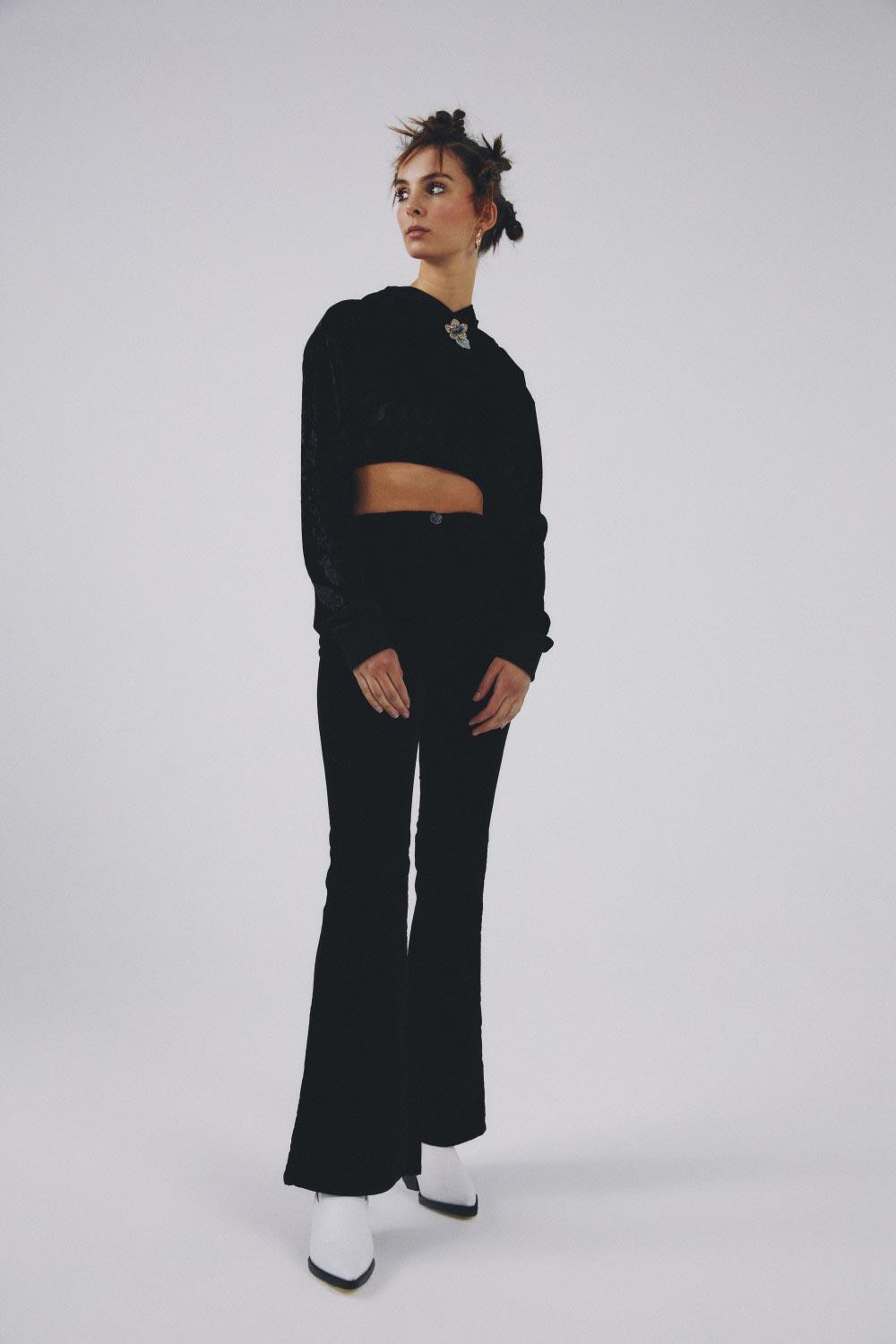 Eudoimonia-Smooth Kadife Crop T-shirt-Sweatshirts & Hoodies-3-Milagron.com