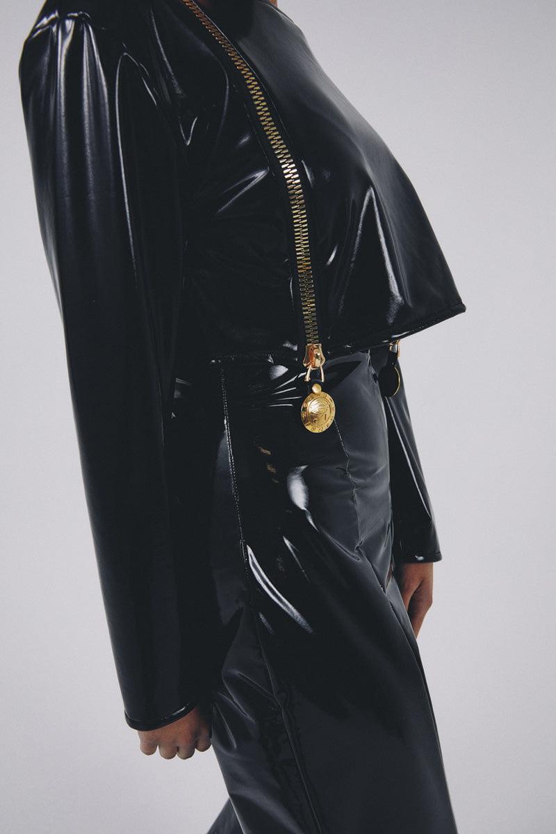 Eudoimonia-Trinity Latex Crop-Top-3-Milagron.com