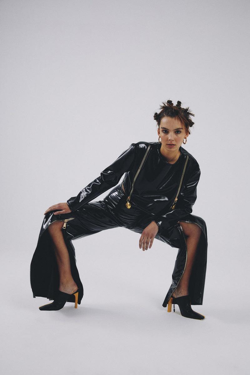 Eudoimonia-Trinity Latex Crop-Top-4-Milagron.com