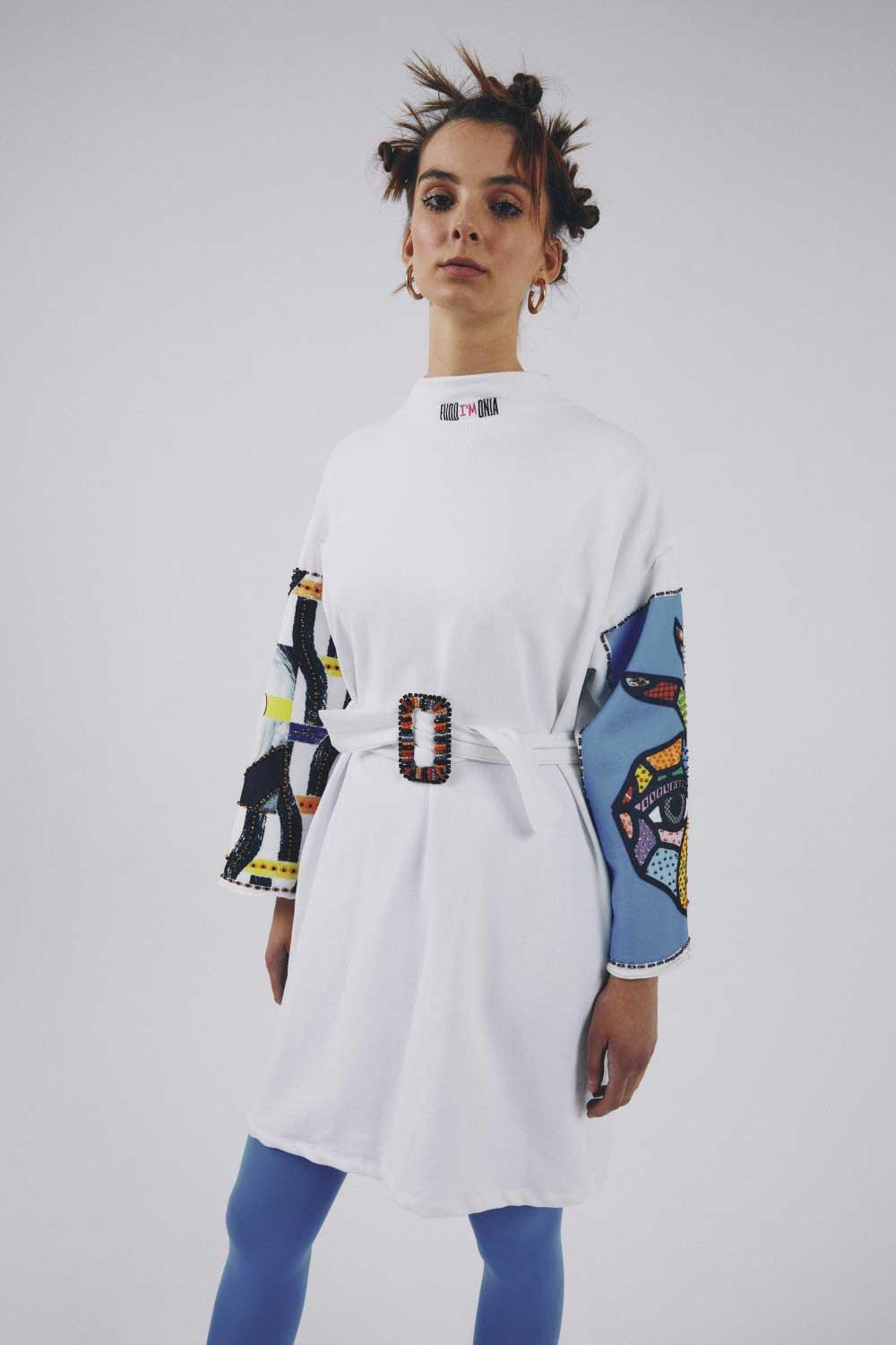 Eudoimonia-Twetein Sporty Patterned Dress-Elbise-1-Milagron.com