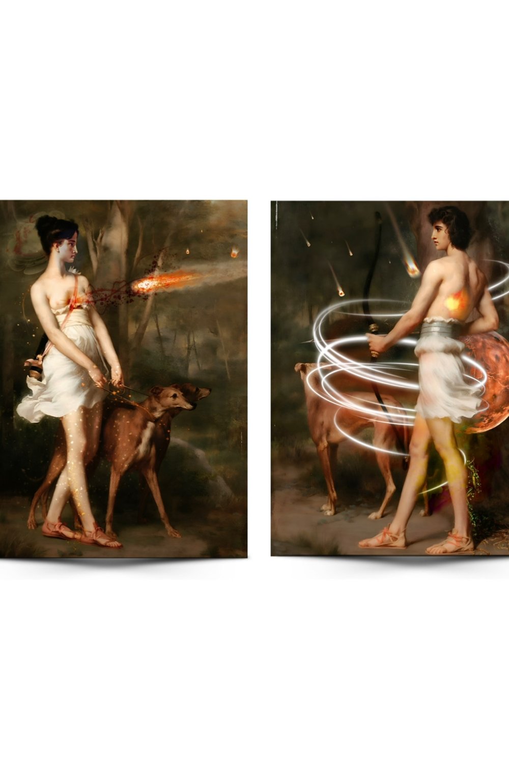 Eudoimoniart-Eros & Psyche 2'li Set-Tablo-1-Milagron.com