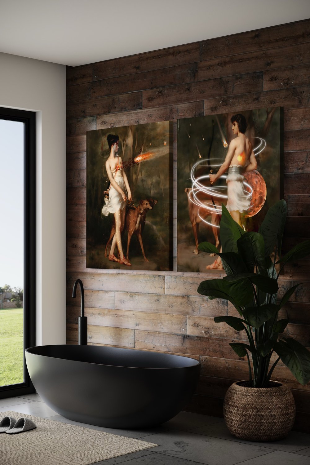 Eudoimoniart-Eros & Psyche 2'li Set-Tablo-3-Milagron.com