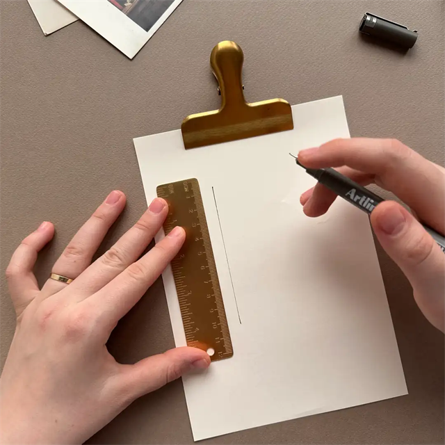 Euk Design Pirinç Kısa Cetvel