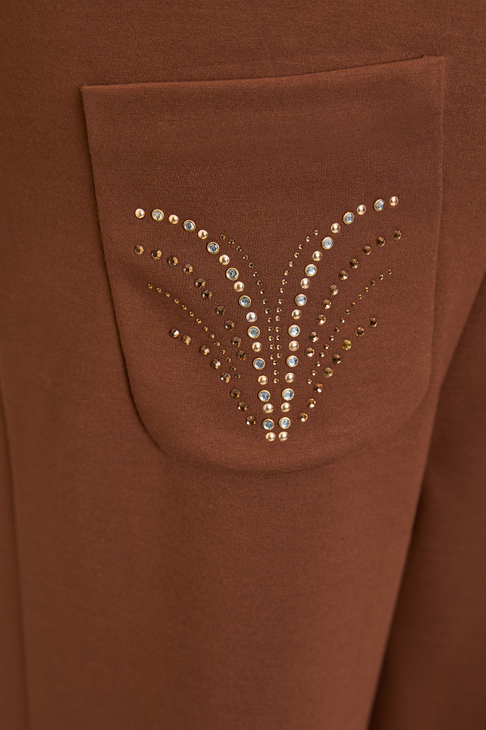 Exquise-Beli Bağcıklı Regular örme Pantolon-PANTOLON-5-Milagron.com