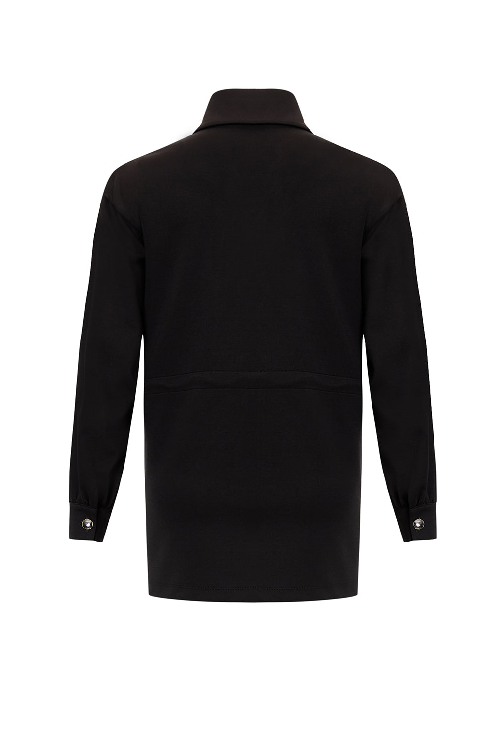 Exquise-Beli Bağcıklı örme İşlemeli Sweatshirt-SWEATSHIRT-2-Milagron.com