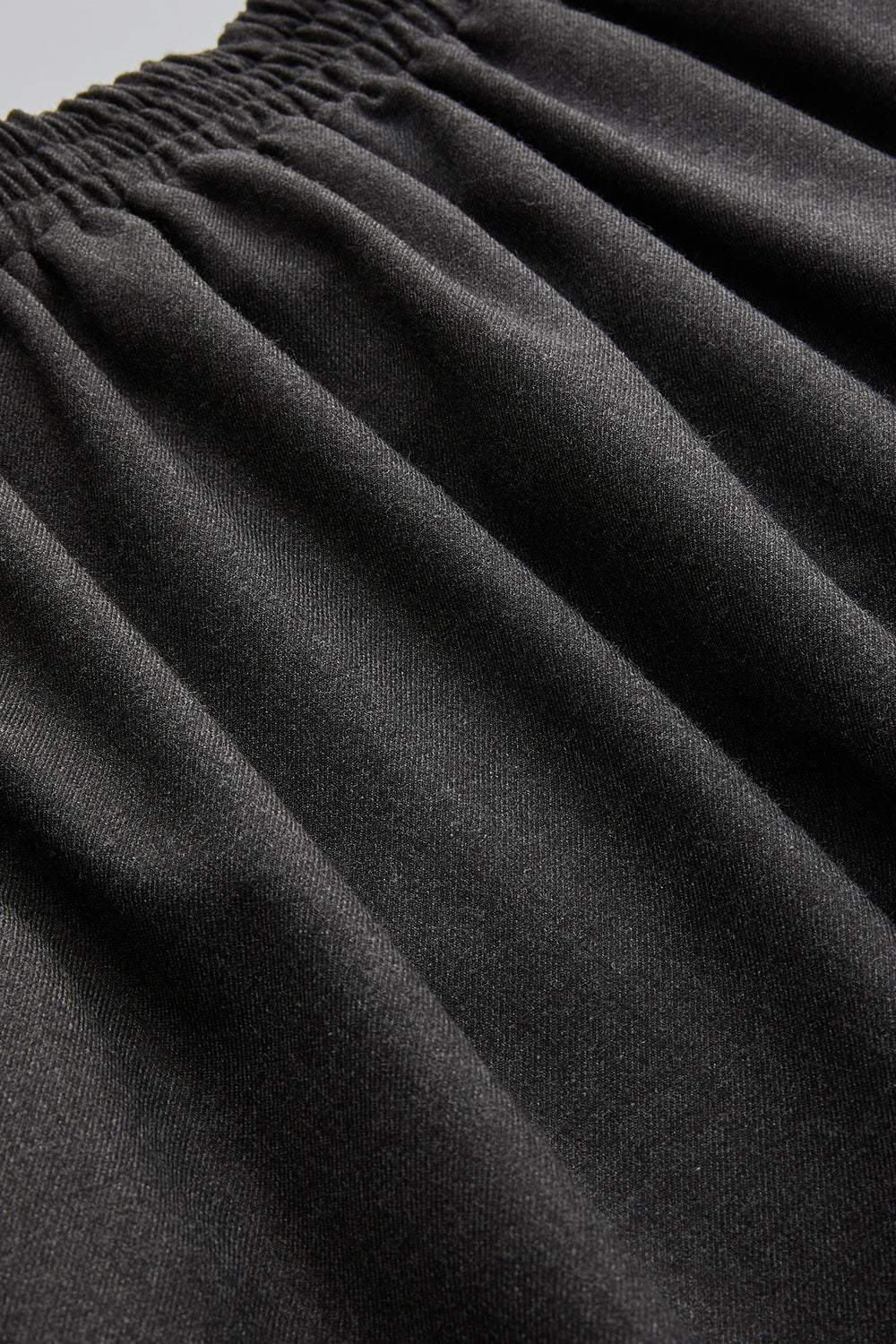 Exquise-Beli Lastikli Cepli Regular Midi Gri Etek-ETEK-6-Milagron.com