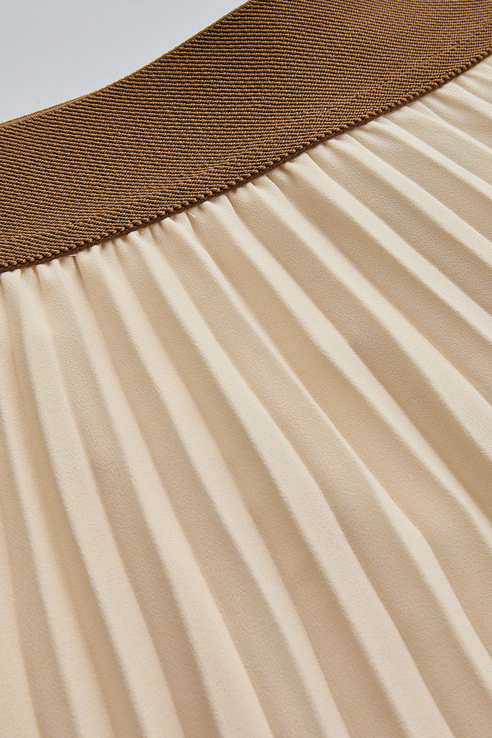 Exquise-Beli Lastikli Düz Kesim Pileli Midi Boy Etek-Etek-7-Milagron.com