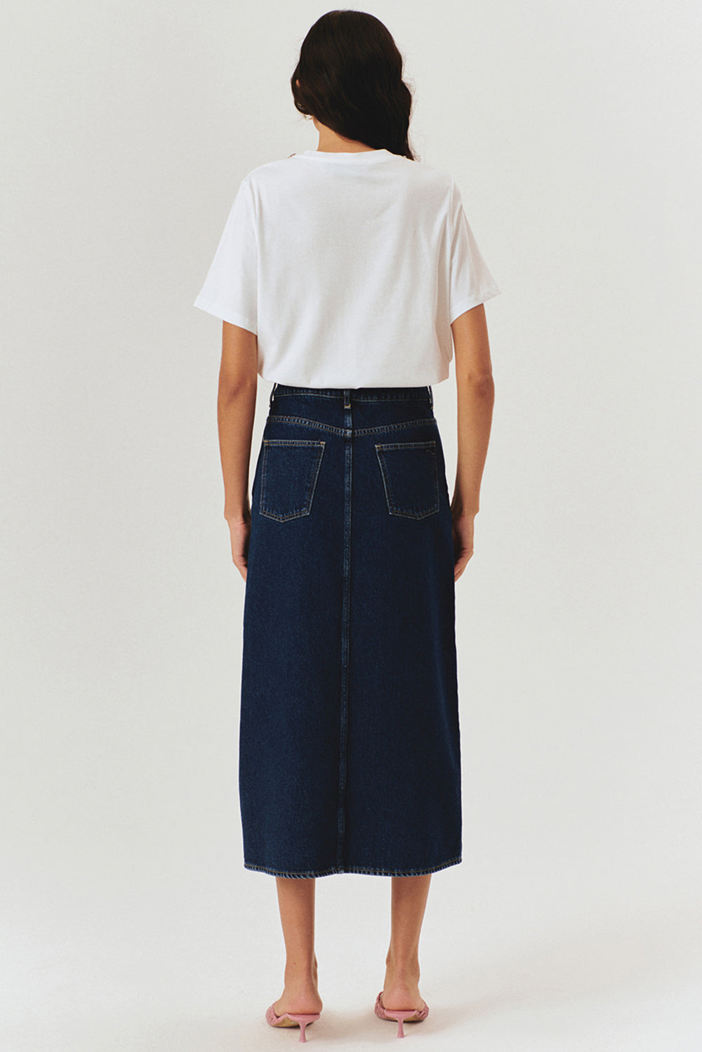 Exquise-Bisiklet Yaka Kristal Taş İşlemeli Beyaz Regular Pamuklu örme Tişört-T-Shirts-5-Milagron.com