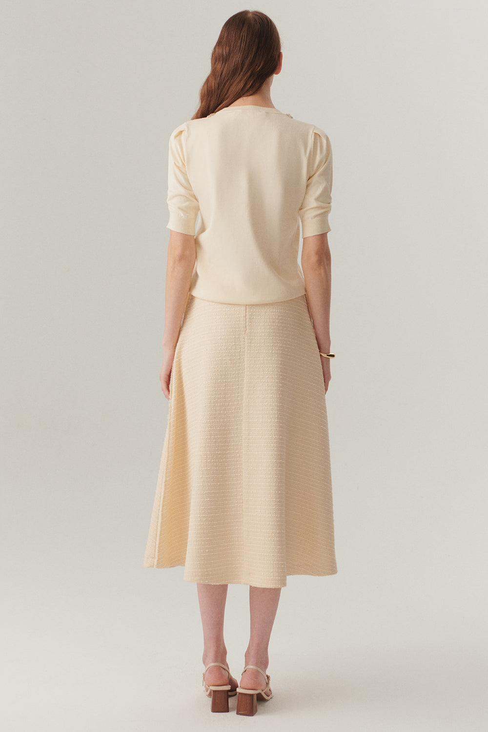 Exquise-Bisiklet Yaka Taş İşlemeli Triko Bluz-BLUZ-5-Milagron.com