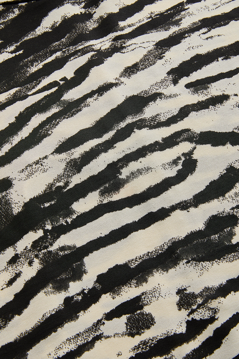 Exquise-Boğazlı Uzun Kollu Desenli Slim Fit örme Siyah Bluz-BLUZ-6-Milagron.com