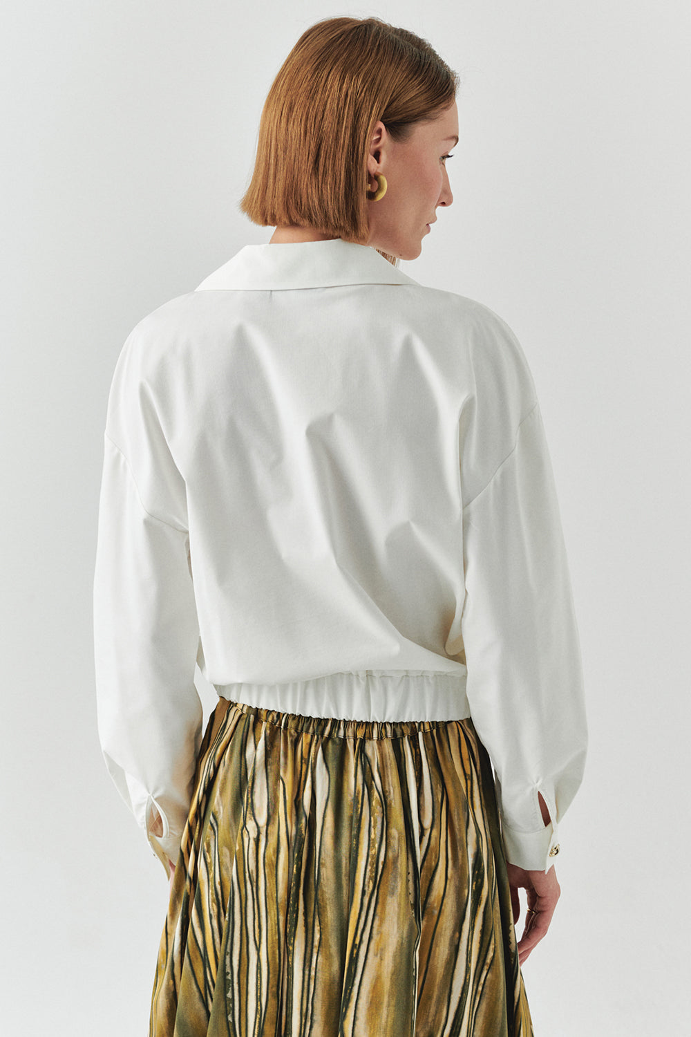 Exquise-Ceket Yaka Regular Uzun Kollu Pamuklu Kemik Ceket-CEKET-4-Milagron.com