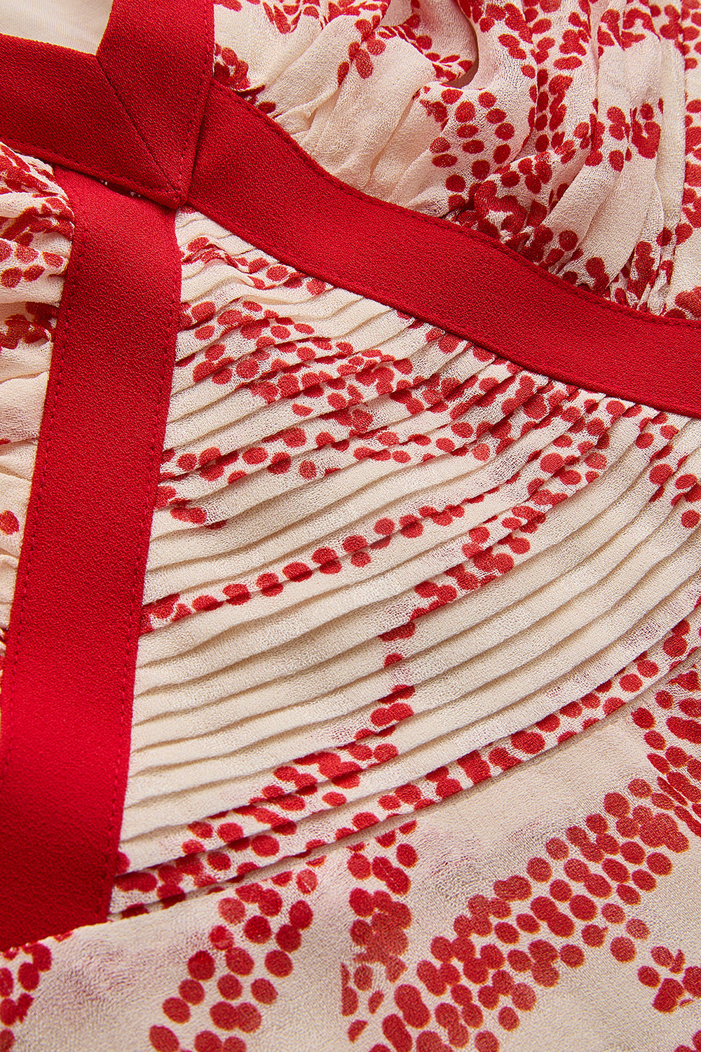 Exquise-Desenli Kırmızı Biyeli Askılı Regular Midi Rayon şifon Elbise-ELBİSE-7-Milagron.com