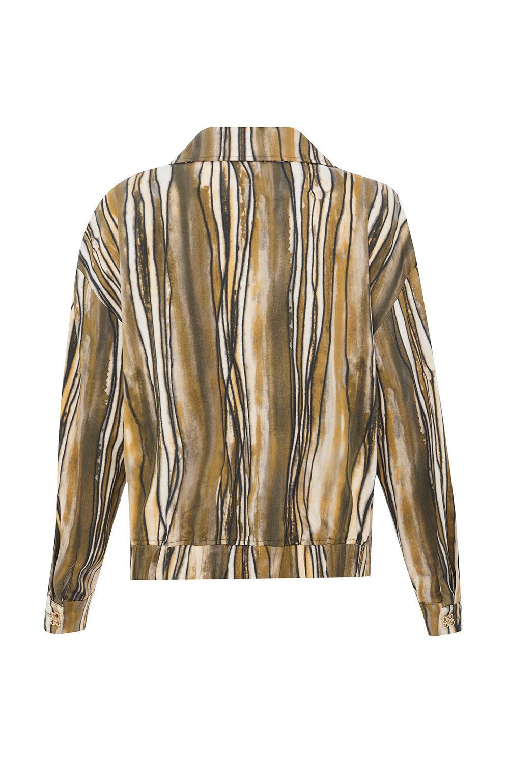 Exquise-Desenli Uzun Kollu Gold Düğmeli Regular Ceket-CEKET-8-Milagron.com