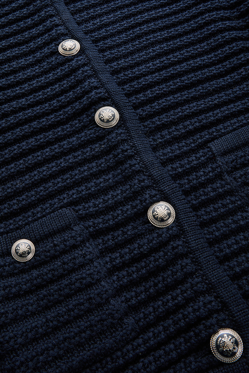 Exquise-Düğme Detaylı Pamuklu Regular Triko Hırka-Kazak & Triko-12-Milagron.com