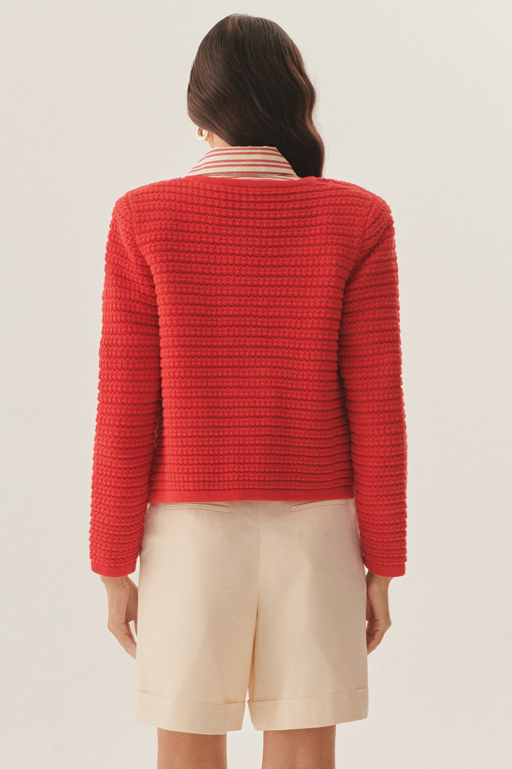 Exquise-Düğme Detaylı Pamuklu Regular Triko Hırka-Kazak & Triko-2-Milagron.com