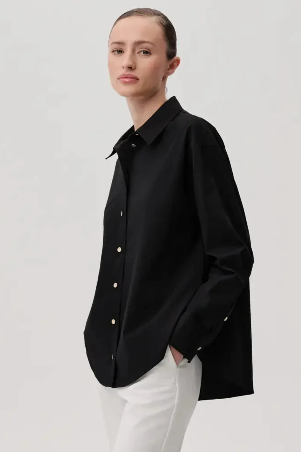 Exquise-Düğme Detaylı Regular Pamuklu Gömlek-Gömlek-18-Milagron.com