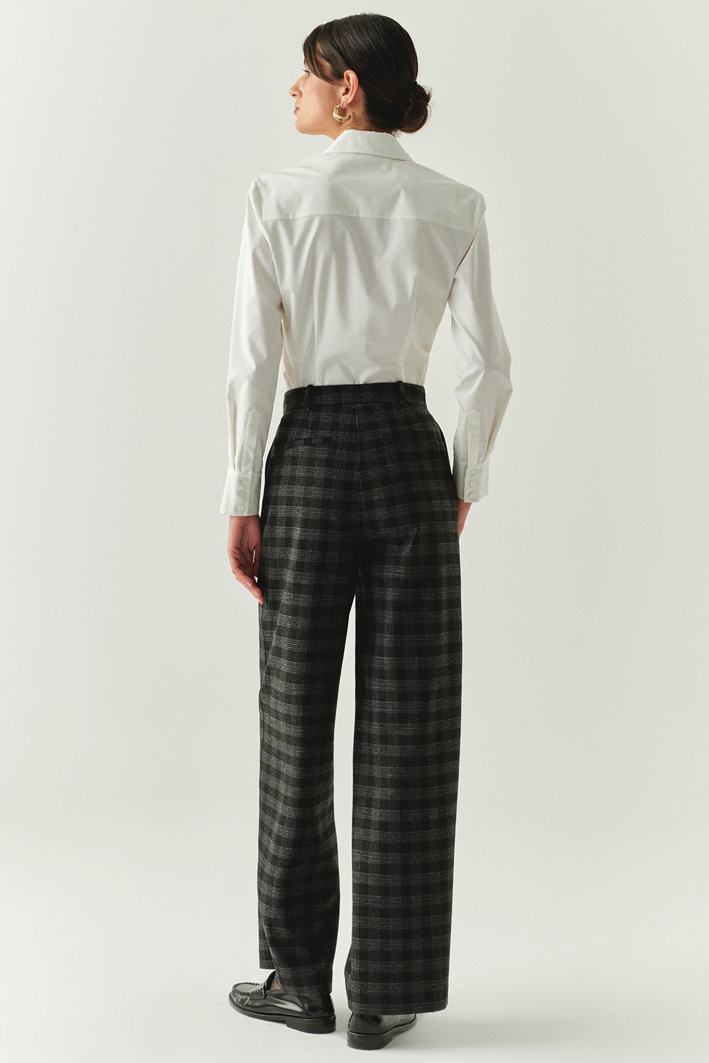 Exquise-Ekose Taş Detaylı Cepli Boru Paça Regular Antrasit Pantolon-PANTOLON-2-Milagron.com