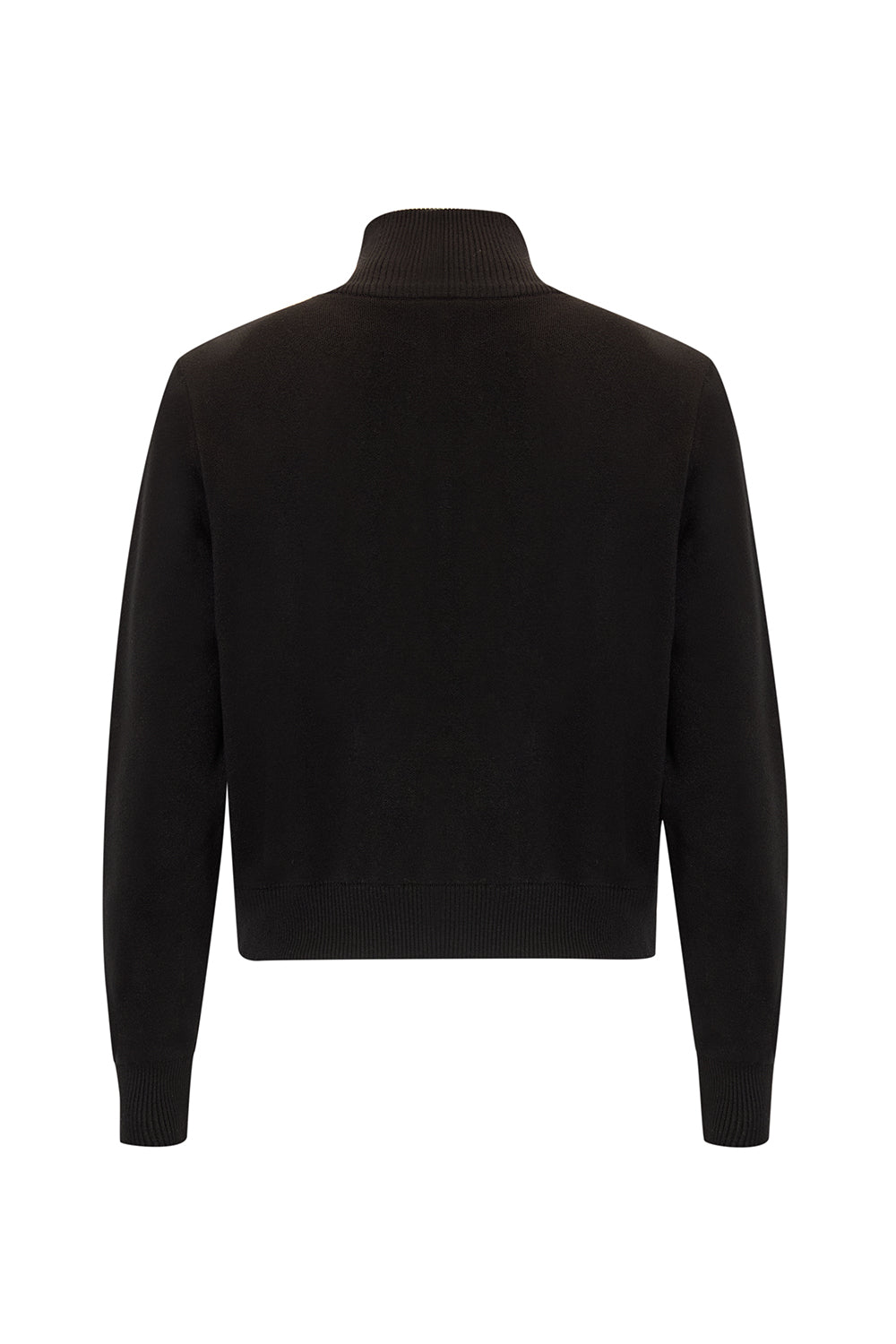 Exquise-Fermuarlı Dik Yaka Uzun Kollu Regular Triko Hırka-HIRKA-5-Milagron.com