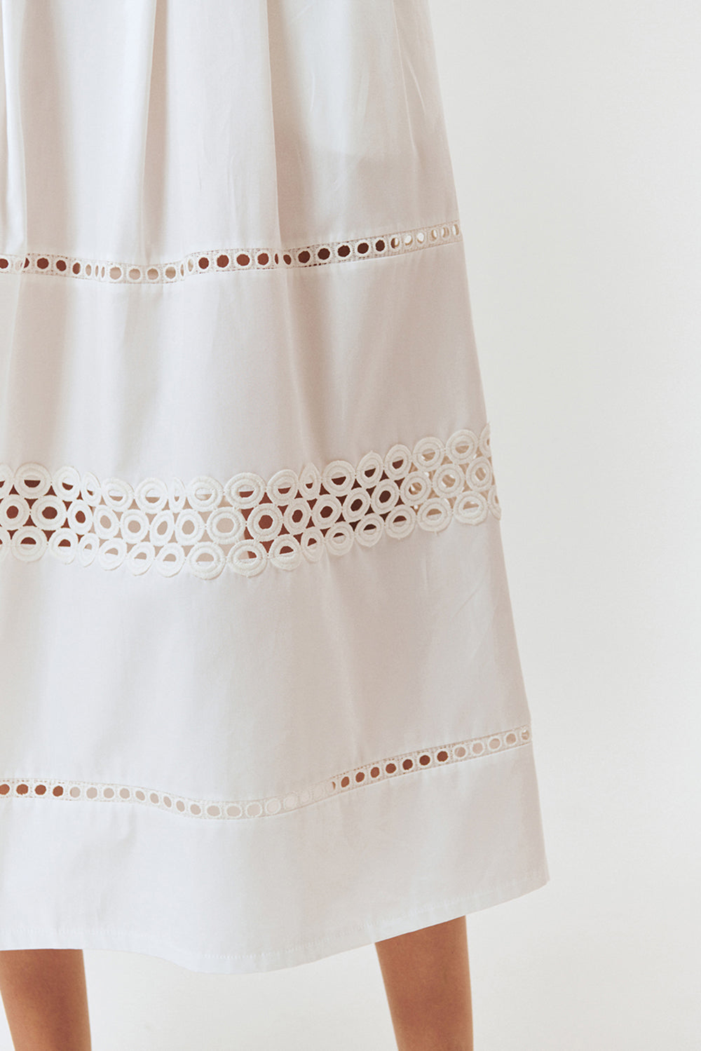 Exquise-Fisto Detaylı Pamuklu Midi Boy Etek-Etek-5-Milagron.com